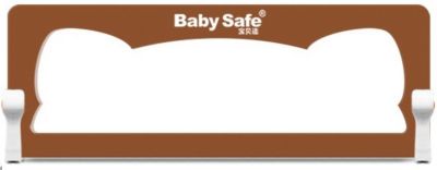 Барьер для кроватки Baby Safe Ушки, 120х66 см, коричневый