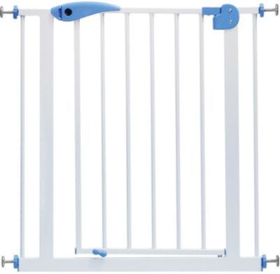 Барьер-калитка для дверного проема Baby Safe XY-008, 75-85 см, белый/синий металл