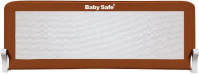 Барьер для кроватки Baby Safe, 120х42 см, коричневый