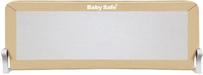 Барьер для кроватки Baby Safe, 180х42 см, бежевый