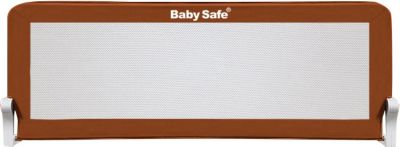 Барьер для кроватки Baby Safe, 150х42 см, коричневый