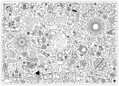 Mal Mich Bunt Ausmal-Tischdecke aus Papier: Fantasie 2