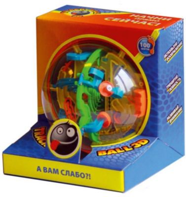Головоломка Track Ball 3D Шар 100 ходов, 13 см