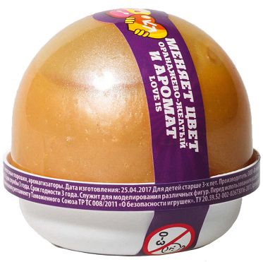 Жвачка для рук Nano Gum Love Is жёлто-оранжевая, 25 г