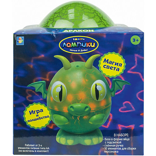 Ночник 1Toy "Лампики" Дракон, 10 деталей от 1Toy