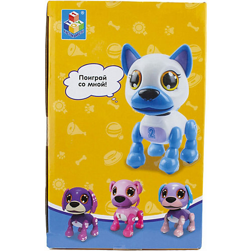 Интерактивная игрушка 1Toy Robo Pets Робо-щенок, бело-голубой от 1Toy