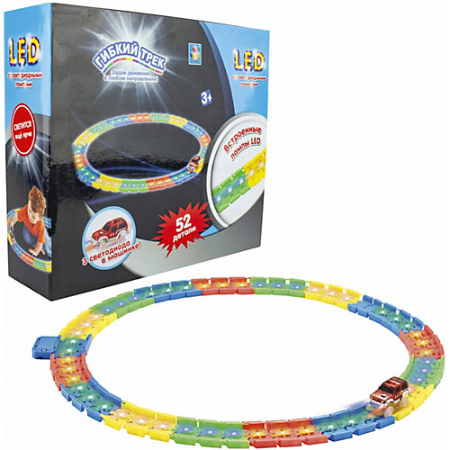 Гибкий трек 1Toy с машинкой, 52 детали от 1Toy