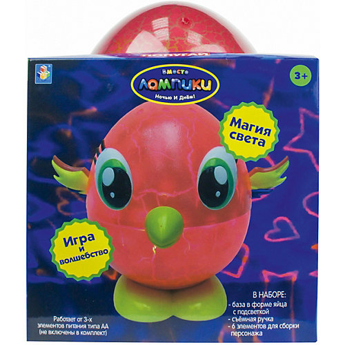 Ночник 1Toy "Лампики" Попугай, 6 деталей от 1Toy