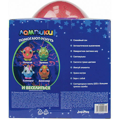 Ночник 1Toy "Лампики" Попугай, 6 деталей от 1Toy