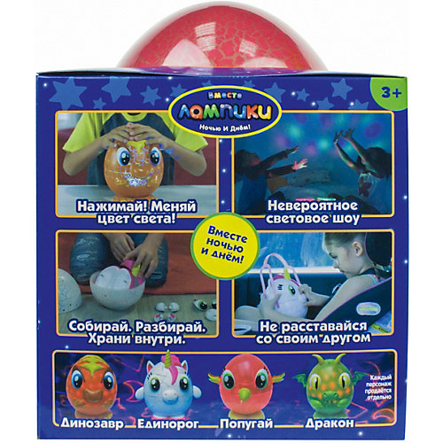 Ночник 1Toy "Лампики" Попугай, 6 деталей от 1Toy