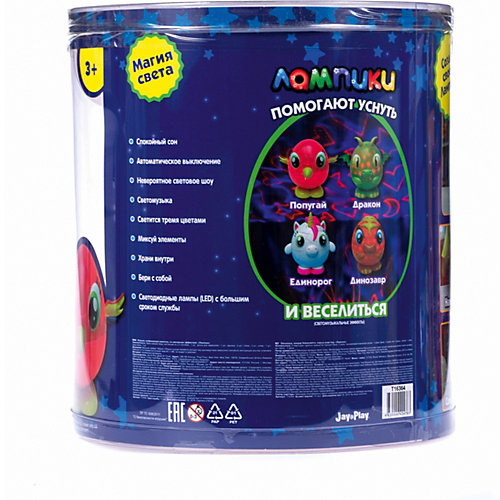 Ночник 1Toy "Лампики" Попугай, 6 деталей от 1Toy