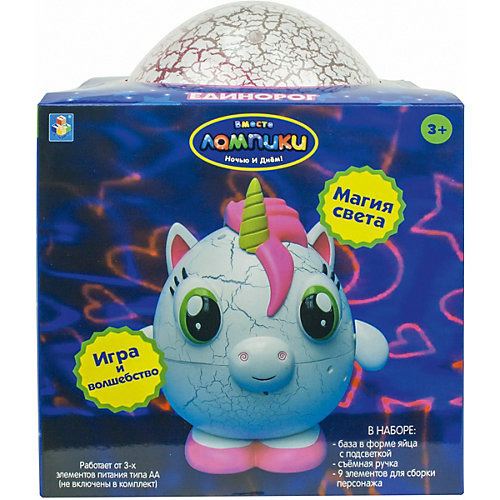 Ночник 1Toy "Лампики" Единорог, 9 деталей от 1Toy