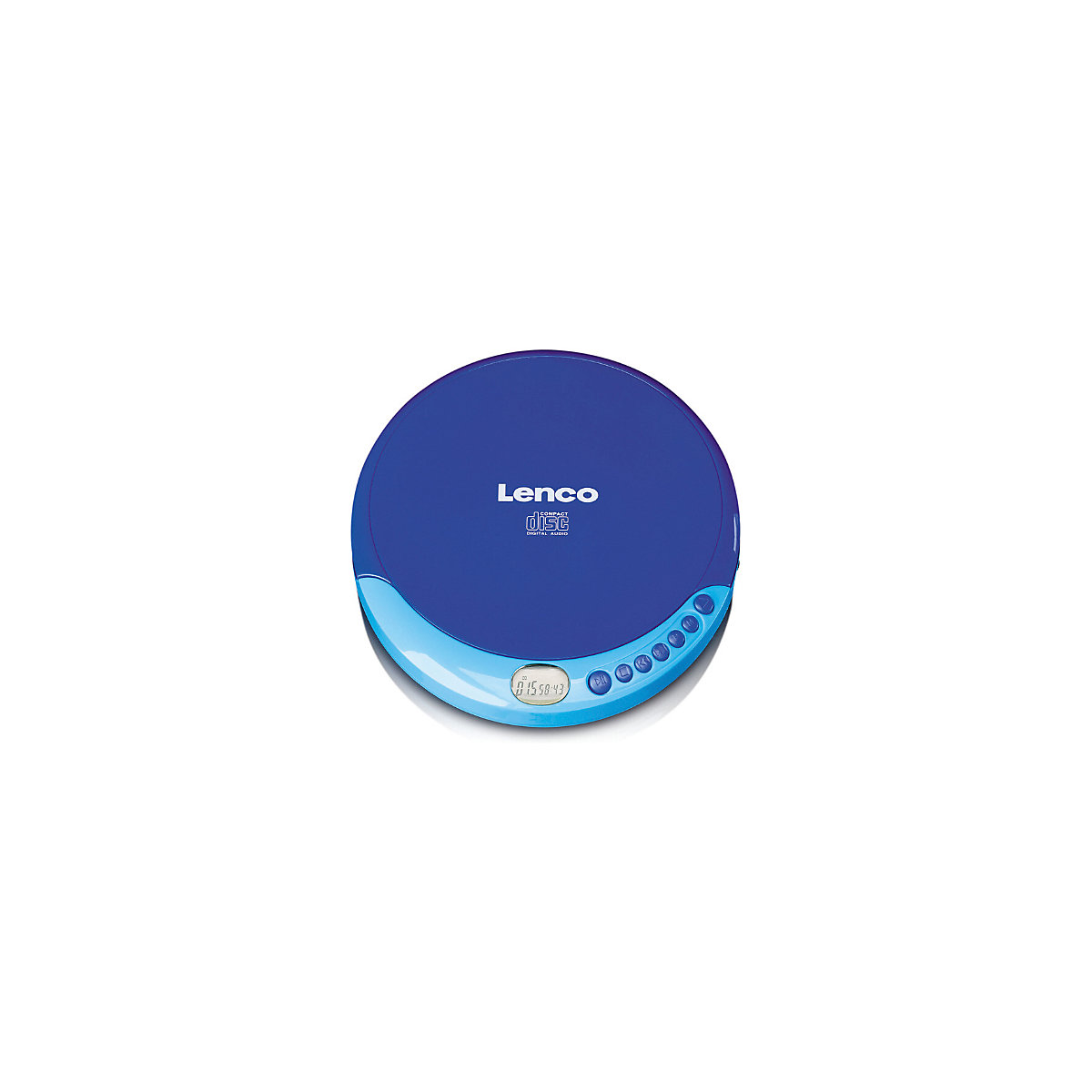 Lenco CD-011BU portabler CD-Spieler mit Akku-Ladefunktion blau