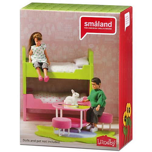 Мебель для домика Lundby Смоланд "Детская с 2 кроватями" от Lundby