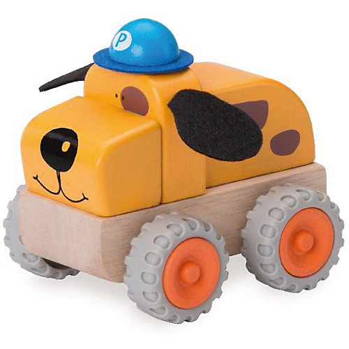Деревянная игрушка Wonderworld Полицейская машина Собачка Miniworld от Wonderworld