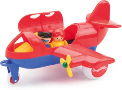 Игровой набор Viking Toys Самолет Jumbo с 2 фигурками, красный