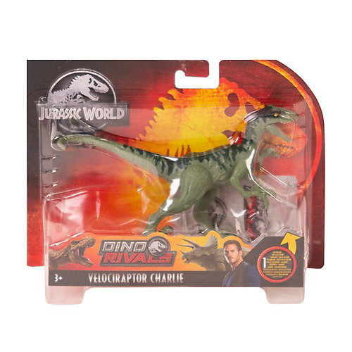 Фигурка динозавра Jurassic World "Атакующая стая", Велоцираптор Чарли от Mattel