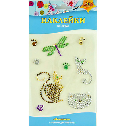 Набор для творчества Апплика "Декоративные наклейки из страз" Кошечки от АппликА
