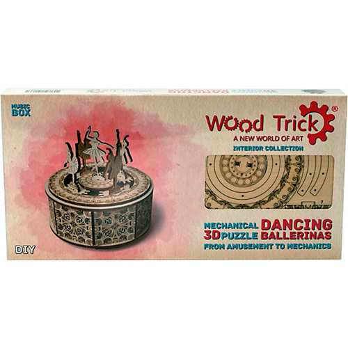 Сборная модель Wood Trick Музыкальная шкатулка "Танцующие балерины" от Wood Trick