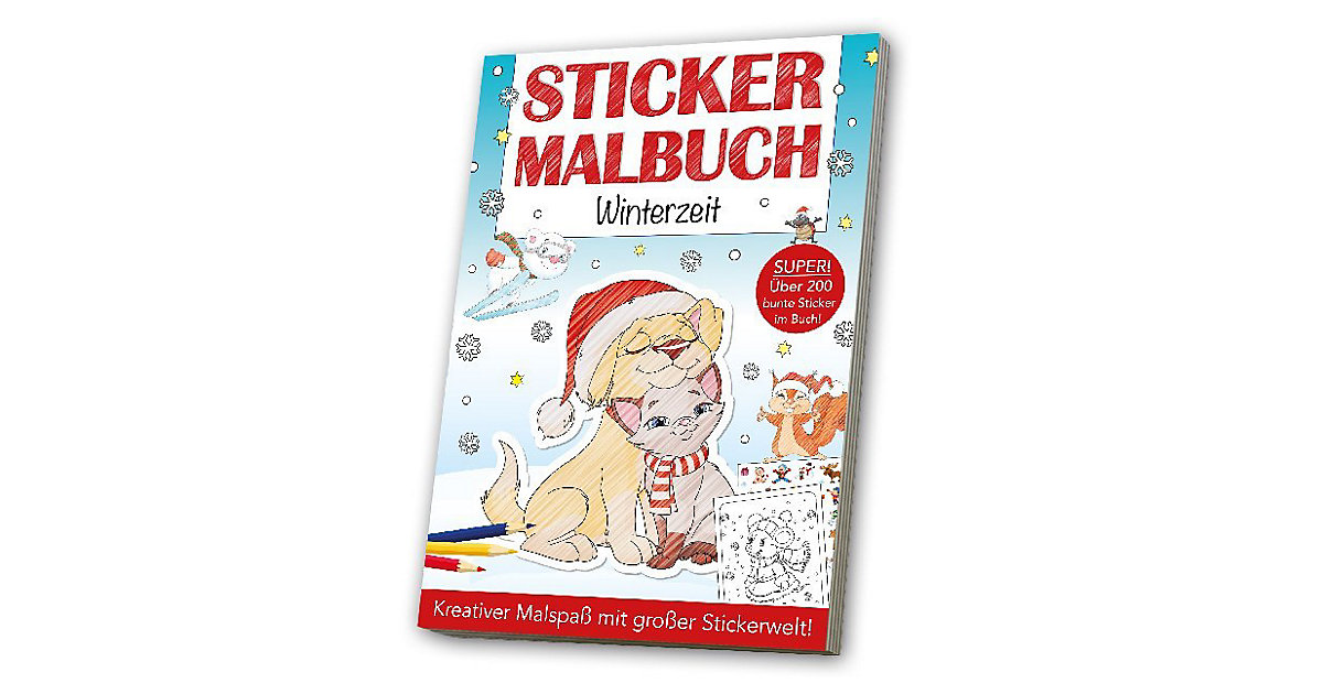 Buch - Sticker Malbuch: Winterzeit