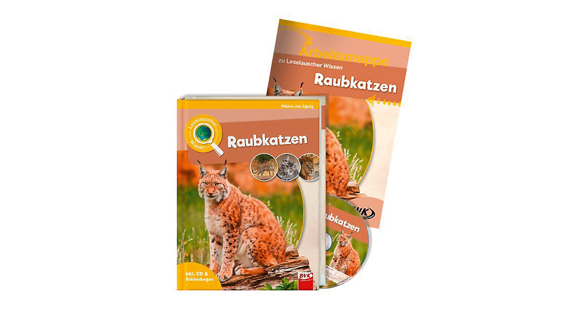 Buch - Leselauscher Wissen: Raubkatzen, Set mit Audio-CD