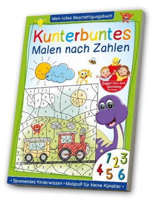 Buch - Kunterbuntes Malen nach Zahlen: Fahrzeuge, Dinos