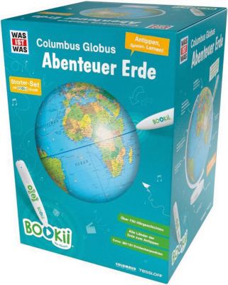 BOOKii® WAS IST WAS Columbus Globus ´´Abenteuer Erde´´, Starter-Set