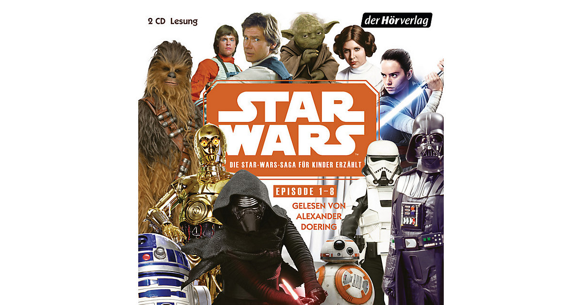 Star Wars Episode 1-8, 2 Audio-CD Hörbuch