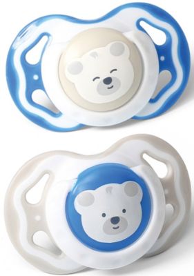 Силиконовая пустышка BabyOno Мишка 6-18 мес, 2 шт