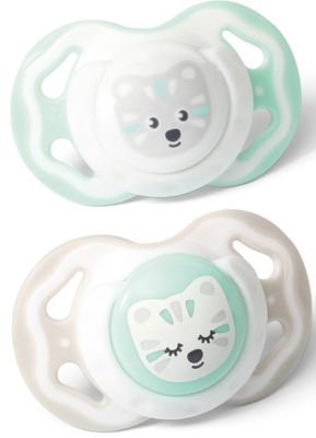 Силиконовая пустышка BabyOno Котик 0-3 мес, 2 шт