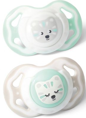 Силиконовая пустышка BabyOno Котик 3-6 мес, 2 шт