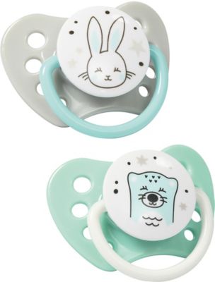 Силиконовая анатомическая пустышка BabyOno Natural Nursing 0-3 мес, 2 шт