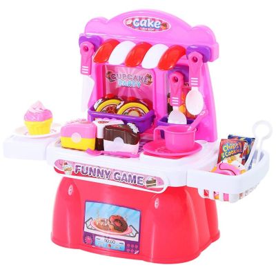 HOMCOM Kinder Spielk�che Cupcake rosa