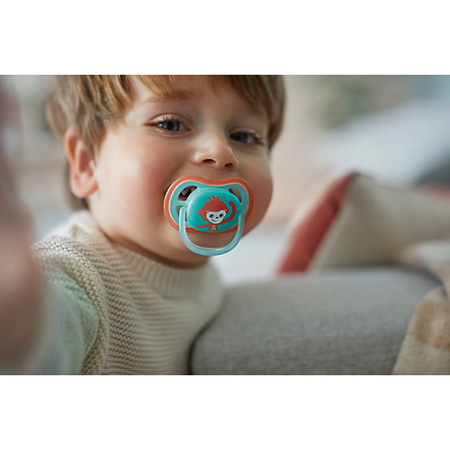 Пустышка Philips Avent Ultra Air с 18 мес, 2 шт, обезьяна/ленивец от PHILIPS AVENT