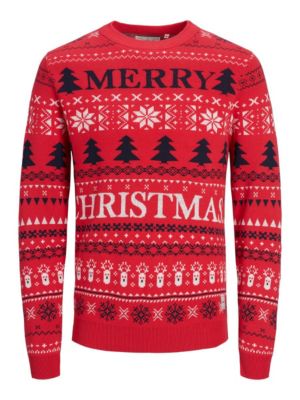 PRODUKT Pullover Boys Weihnachts Pullover rot Gr. 122/128 Jungen Kinder