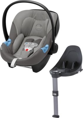 Babyschale Aton M i-Size inkl. Base M, Gold-Line, Soho Grey grau Gr. 0-13 kg