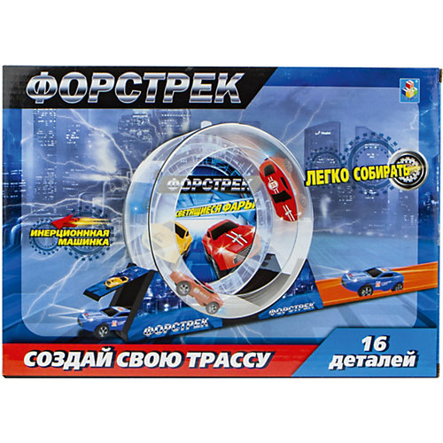 Форстрек 1Toy "Автодром", с машинкой, 16 деталей, свет от 1Toy