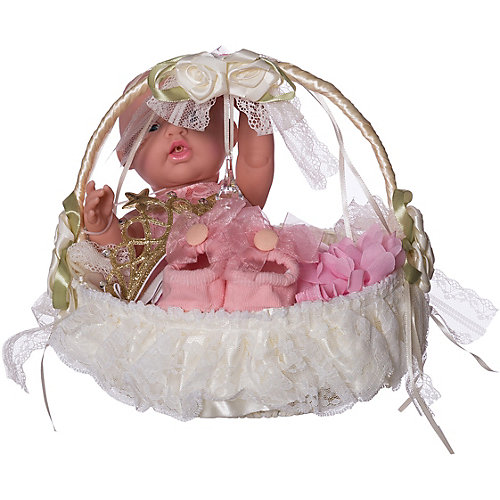 Кукла-пупс Junfa Toys в корзинке, с акссесуарами от Junfa Toys