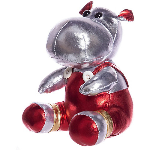 Мягкая игрушка ABtoys "Металлик" Бегемот, 16 см от ABtoys