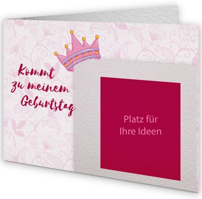 Einladungskarten Krone, 8 Stück inkl. Umschläge, Kartenkuss | myToys