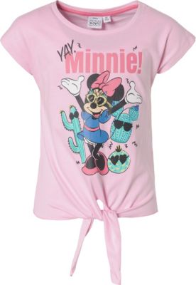 weiß-rot Dsney Baby Mädchen 68,80,86,92 Minnie Mouse T-Shirt weiß-pink