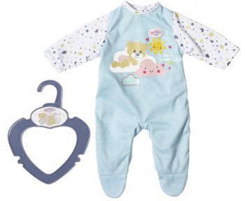 Одежда для куклы Zapf creation My little baby born Ночной комбинезончик, голубой