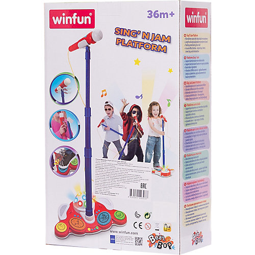 Игрушка Микрофон Sing‘N Jam на стойке WinFun, красный от WinFun