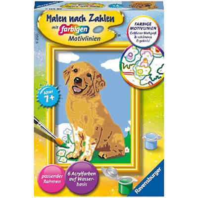 Malen Nach Zahlen Mystische Wolfe Mit Farbigen Motivlinien Ravensburger Mytoys