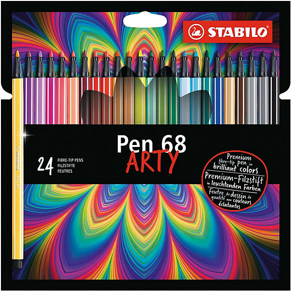 Premium-Filzstifte Pen 68 ARTY, 24 Farben