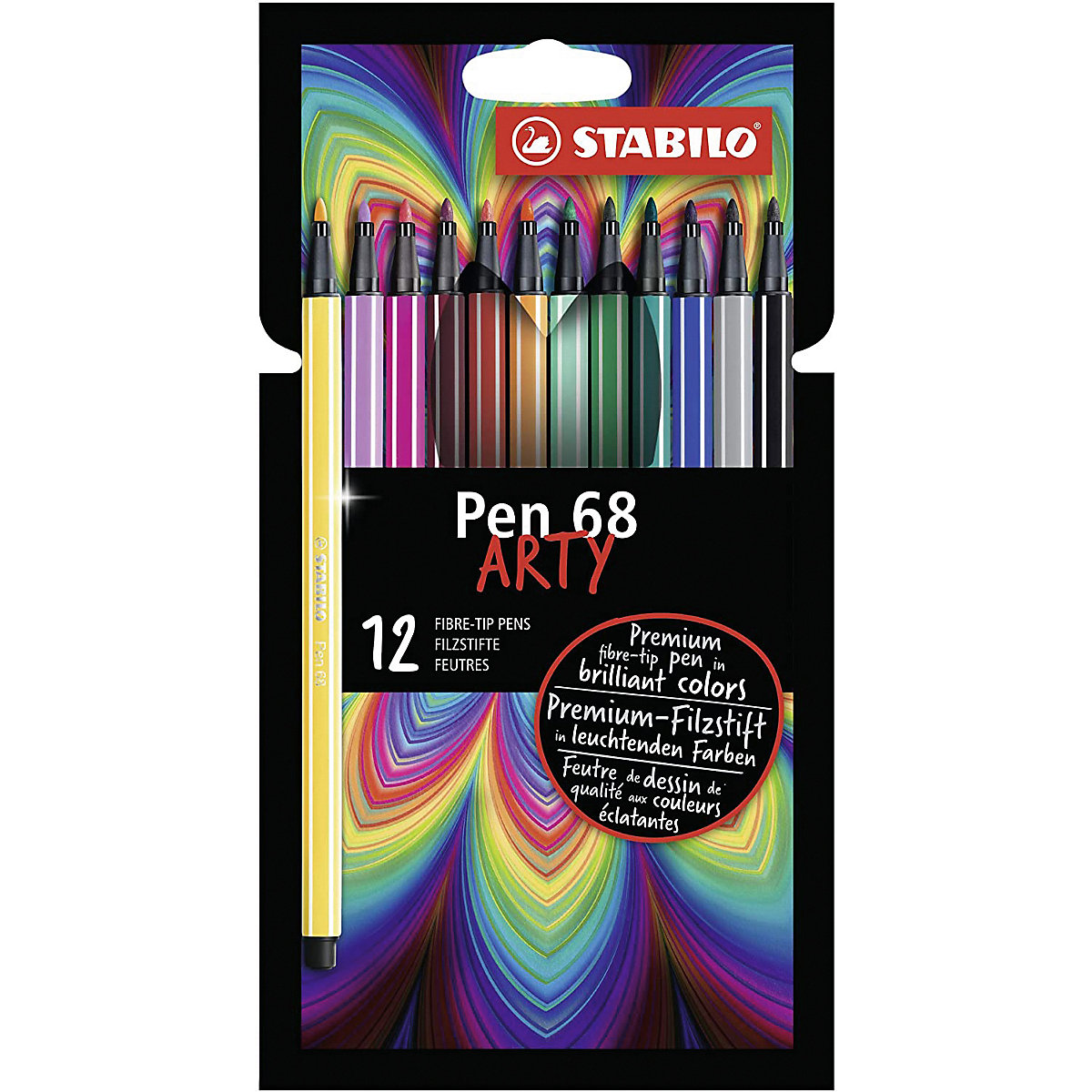 Premium-Filzstifte Pen 68 ARTY 12 Farben