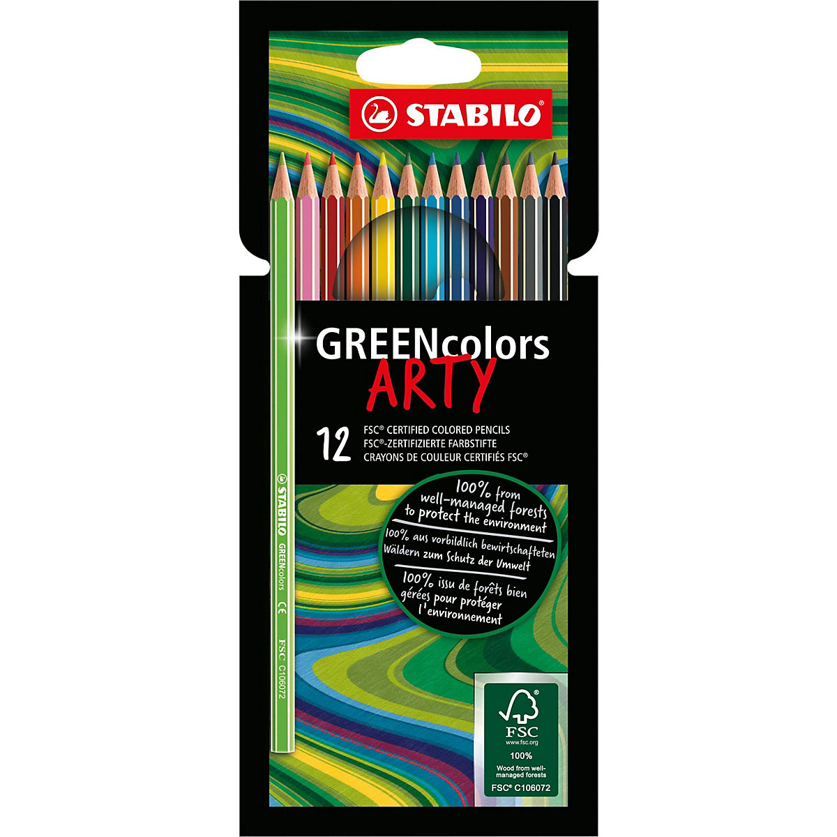 Buntstifte GREENcolors ARTY 12 Farben
