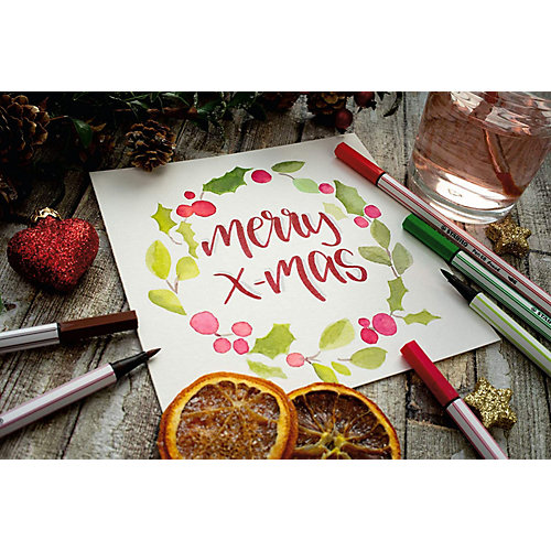 Фломастеры-кисти Stabilo Pen 68 Brush, 12 цветов от STABILO