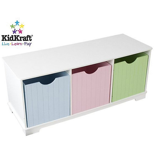 Скамья с ящичками для хранения KidKraft Storage Bench Pastel от KidKraft