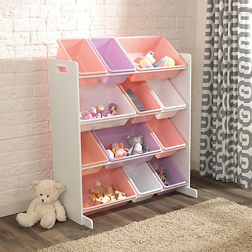 Система для хранения с 12 контейнерами KidKraft, белая - белый от KidKraft